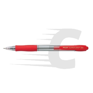 Caneta Pilot Supergrip Vermelha | Retrátil | 0.4mm